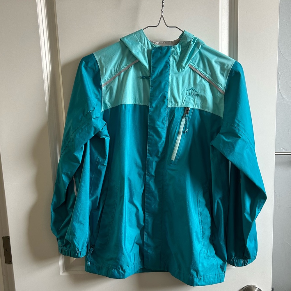 LL Bean Windbreaker Rain Resistant Jacket Medium 10-12